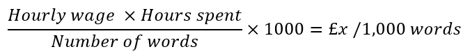 A calculation of the cost of proofreading a PhD thesis, journal article, academic paper or Masters dissertation